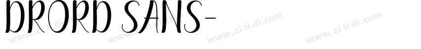 Drord sans字体转换